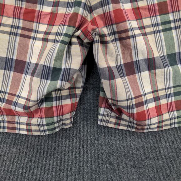 Lands' End Mens Canvas Chino Shorts Multi Plaid Size 34 Slash Pockets - Picture 9 of 11